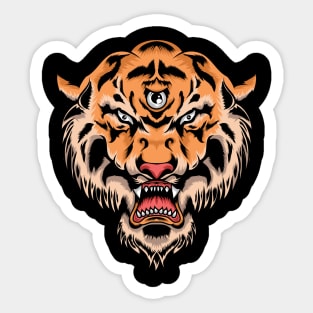 Tiger Head Sticker